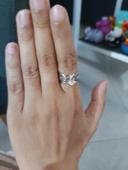 Product Review of 2in1 cincin multilive aesthetic ootd 2pcs / Set Cincin Terbuka Adjustable Motif Hati Aksen Hollow Untuk Perhiasan Wanita / Hadiah from i**. 0