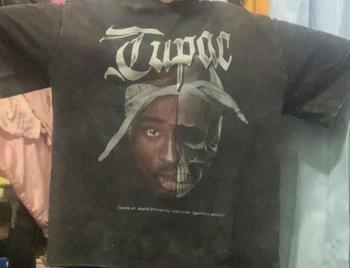 Product Review of Kaos Oversize Hiphop Rapper 2PAC Washed from M**✨ 0
