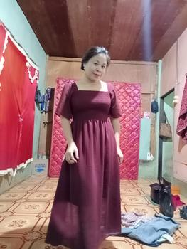 Product Review of KC - Malika Midi Dress - 2 Size - Square Neck Chiffon ada furing from R**✨ 0