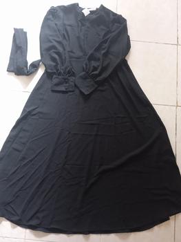 Product Review of READY STOCK GAMIS AIRFLOW LENGAN BALON SIZE XL LD 120 crinkle muslim dress Wanita Panjang from v**y 2