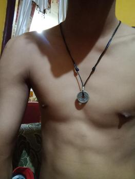 Product Review of Kalung Tali Pria Wanita Liontin Koin China Besi Anti Karat from 𝐈**𝐥 0