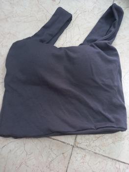 Product Review of Áo croptop cổ vuông trơn có mút ngực trẻ trung áo 2 dây bảng to hai lớp basic sexy chất vải borip tôn dáng Lch from l**🍑 0