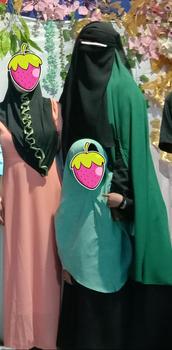 Product Review of cozy khimar non pad jahit 4 lengan bolong Hitam Kerudung bergo jumbo khimar Syari Muslim Oval Jilbab Instan Wolfis Tangan from H**o m**k 0