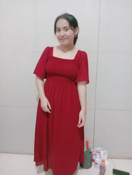 Product Review of KC - Malika Midi Dress - 2 Size - Square Neck Chiffon ada furing from ** 0