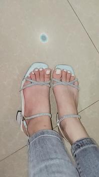 Product Review of Sandal quai mảnh cao gót 5cm quai đính đá from m**n 0