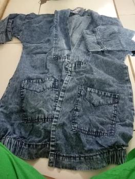 Product Review of jaket jeans wanita terbaru karet tengah Santai Slim-Fitting Fit Denim Cewek  Crop  Outer  Panjang Oversize from E** S**9 0