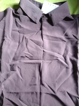 Product Review of SIVALI Minji Shirt | Basic Loose Office Shirt - Kemeja Wanita Kantor Atasan Baju Anti Kusut Panjang Tebal Polyester Silk Formal Oversize Formal Oversize Kerja Hitam Casual from d**s 1