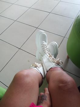 Product Review of PINKEY P052 Sepatu Boots Wanita Sepatu Martin Tinggi Sebetis Shoes from b**n 0