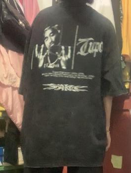 Product Review of Kaos Oversize Hiphop Rapper 2PAC Washed from M**✨ 3