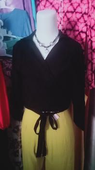 Product Review of Wrap top atasan wanita model kimono lengan panjang V-Neck Polos Baju Simple Rayon from C**a s**i 0