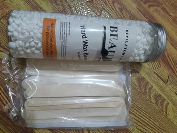 Product Review of Hủ 400g Sáp Wax Lông + Que gỗ waxing - Sáp wax dẻo, wax sạch lông cứng, lông tơ Kem from M**n 0