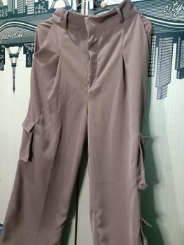 Product Review of SIVALI Bonnie Cargo Pants - Highwaist Loose Cargo - Celana Kargo Wanita - Baggy Pants Panjang Polyester Kulot Casual Hitam Kantor Kantor Formal Kerja Kerja Kerja Basic Karet from 🎀**🍓 2