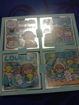 Product Review of 100 lembar (1 box) stiker motif kartun Korea lucu waterproof anti air dekorasi hanbook scrapbook stiker momo from c**_ e** 0