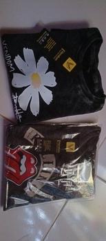 Product Review of Vendom Kids Baju Kaos Anak Washet Laki-Laki / Perempuan Unisex Umur 1-12 Tahun Bahan Cotton 30S Katun Santai Polos Hitam from f**a 0