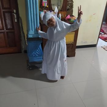 Product Review of Gamis anak putih bordir kantong 2 /gamis anak manasik 4_12th Muslim Sekolah Seragam Baju Tanggung Jilbab Setelan Panjang Nyaman Dress from m**a k**a 0