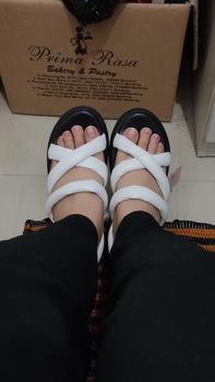 Product Review of LAPEPA YUK - Sepatu Sandal Wanita Wedges VIVIAN Model Silang dua Tali Strap Belakang Hak Tinggi Sole 3 cm Spatu Sendal Gunung Cewek  Size 36 37 38 39 40 41 Warna Hitam Black Kekinian Premium Terbaru Shoes Ori Original Mall Official Store Promo from m** 3