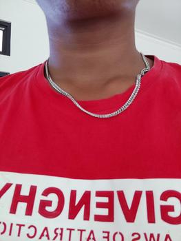 Product Review of Kalung Titanium Rantai Pria Silver Anti Karat Hitam Stainless Tipe 316L - Aksesoris Fashion Unik dan Keren - Kulit from K**D 0