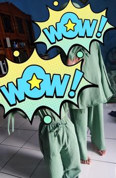 Product Review of K&K FASHION/Setelan anak kekinian/set kids korea/Livina Set kids/setelan anak viral/Setelan terbaru/crinkle Air Flow/Setelan murah meriah/Lengan Serut/setelan lucu/modis/casual/bisa COD Polos Kids Celana Fashion Pakaian from d**💙 0