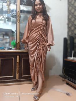 Product Review of andini dress (READY STOK) silk dress pemium velvet satin dress gaun bridesmaids dress serut silk simple kekinian maxmara dress lamaran dress kondangan dress jumbo bigsize upsize from c**l m**💋 0