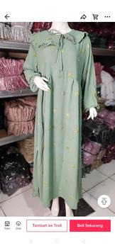 Product Review of (Terbaru) GAMIS BAHAN CRESPO / MOTIF DAUN from u**1 1