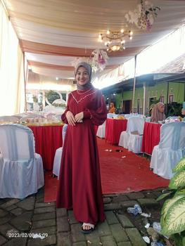 Product Review of claudy dress satin premium - gaun pesta muslimah gaun kondangan dress wanita muslimah dress kondangan lamaran terlaris Nyaman from s**s 0