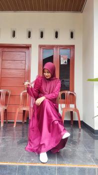 Product Review of Nikita Dress Queenbee Fashion Gamis Muslim Wanita Pesta Kondangan Bridesmaid Wisuda Brukat Tile Bordir Motif Payet Mutiara from S**t 1