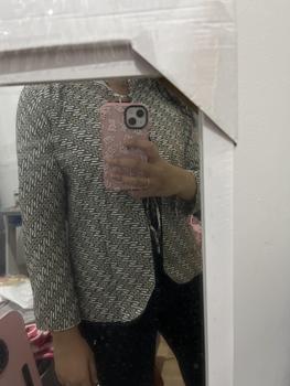 Product Review of Outer Wanita Blezer Kerja Batik Bolak Balik 2 Motif 2 in 1 Real Pict Kancing Blazer Atasan Hitam Casual Kotak Panjang Baju from C**🍋 0