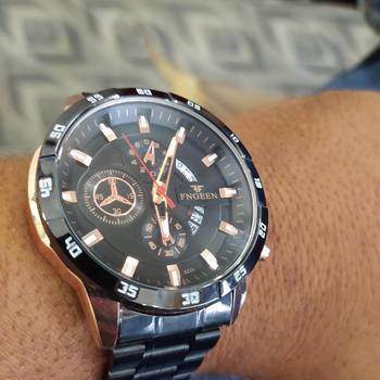 Product Review of Jam Tangan Pria terbaru kekinian Jam Tangan Pria Keren-Jam Tangan Pria Anti Air -Jam Tangan Pria Tali Kulit/Rantai stanlies C C15 bisa cod Quartz Titanium Watch Waterproof Watch from A**l H**m 0