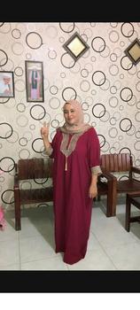 Product Review of GAMIS KAFTAN ZAHRA SUPER JUMBO XXXXL LD 145cm Fit Muslim Syari  Dress  Rayon  Wanita from S**9 0
