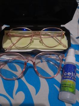 Product Review of (BELI1 GR4T1S 1)FRAME KACAMATA BESI CAT EYE QINAN SERIES Bluecromic Frame Perempuan Antiradiasi Blueray Cewek Lensa Photocromic Glasses Eyewear from l**z 3