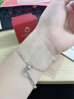 Product Review of Lắc tay bạc Ý 925 mạ vàng trắng kiểu dáng dây rút DUYSON SILVER, vòng tay nữ bạc xi kim đính đá CZ 5A  cao cấp [LTXK2] from J**e T**h T** 0