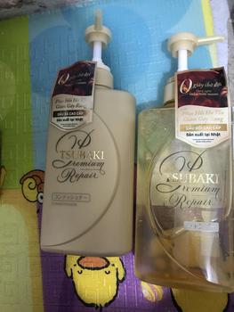 Product Review of Combo Gội Xả - Dầu Gội Tsubaki Premium Repair Tsubaki Không Chứa Silicon. from C** n**u t** đ** t** 0