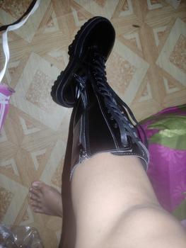 Product Review of PINKEY P052 Sepatu Boots Wanita Sepatu Martin Tinggi Sebetis Shoes from a**h 1