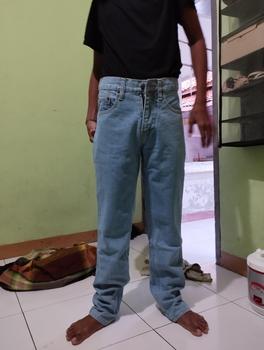 Product Review of Gizmo - Celana Jeans Reguler Bioblitz pria loose fit jumbo big keren Denim Nyaman from A**w 2