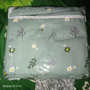 Product Review of Mukena Rayon Dewasa Jumbo Motif Alina Free Tas Full Renda (Kerut Kening) from w**s 0