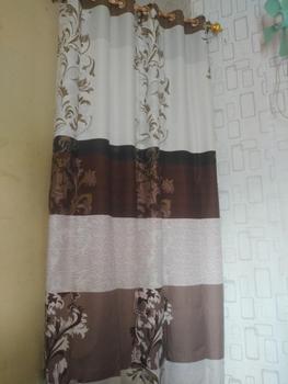 Product Review of Gorden Pintu Murah Hordeng Jendela Panjang untuk Ruang Tamu atau Kamar Tidur model Smokring 12 Ring Warna Gold Kuning Kain Katun from A**o 0