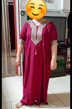 Product Review of GAMIS KAFTAN ZAHRA SUPER JUMBO XXXXL LD 145cm Fit Muslim Syari  Dress  Rayon  Wanita from R**♌ 0