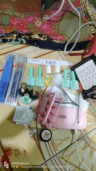 Product Review of (BANTING HARGA) PAKET (D) SUPER LENGKAP Professional Nail Art / ￼Alat kutek kuku nail art set Kutek Gel Lampu Kuku UV 48Watt / PAKET LENGKAP USAHA NAILART from Z**🤙 0