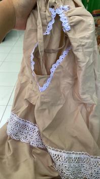 Product Review of Mukena Terusan Lajuran Dewasa Katun Renda Muslim from e** 0