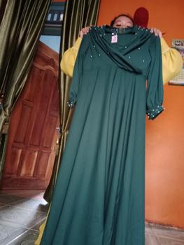Product Review of claudy dress satin premium - gaun pesta muslimah gaun kondangan dress wanita muslimah dress kondangan lamaran terlaris Nyaman from y**7 1