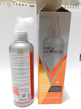 Product Review of Makarizo Advisor Hair & Scalp Tonic 240mL - 2 in 1 Untuk Rambut Rontok dan Ketombe / Memperkuat Akar Rambut from e**e 0