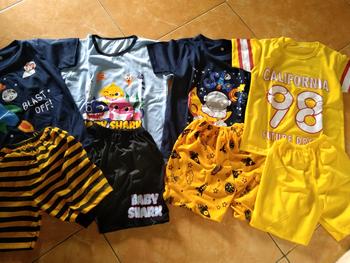 Product Review of Setelan Kaos Anak Baby Shark 07 Tahun Bahan Katun parsel from a**l 0