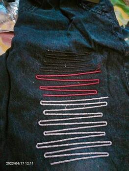 Product Review of SELLA GARIS BLACK CELANA BAGGY JEANS Bordir Kantong Karet Samping from y**9 0