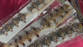 Product Review of konektor kristal mevah blink blink gold tali masker penghubung hijab headloop mewah elegand konector from 𓍢**. 0