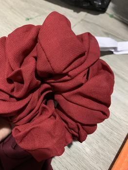 Product Review of French Khimar tangan Renda syari Bahan Wolfis Malebbii Wardrobe hitam jilbab muslim  panjang  karet instan from K**n 1