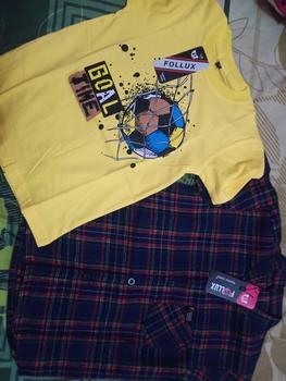 Product Review of Follux - Kemeja Flanel Import anak laki-laki lengan pendek bahan lembut dan nyaman Fashion kids from A**l 0