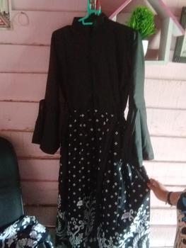Product Review of COUPLE GAMIS ALL SIZE KEMEJA PENDEK BALOTELLI SILVER from s**🤴 1