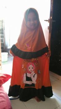 Product Review of Baju Gamis Anak Perempuan Set Kerudung Usia 4-10 Tahun Motif Muslimah from r**a 0