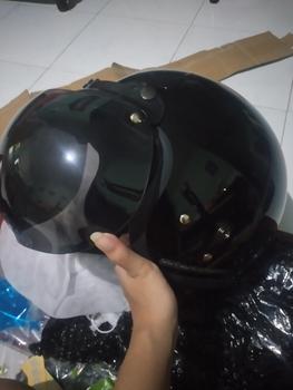 Product Review of Helm Bogo full leher retro premium SNI dewasa hijab Wanita Pria SNI Terbaru Kaca Cembung Motorcycle from l**a 0
