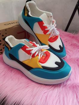 Product Review of Larocking - Zavyr Biru Kuning | Sepatu Sneakers Running Gym Shoes Abu Outdoor from n**i 0